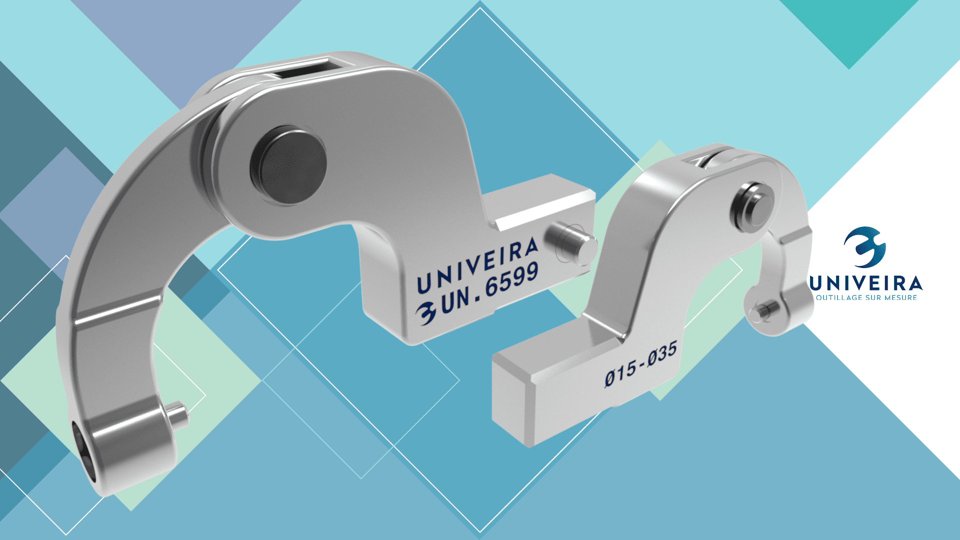 UN.6599 Embout articulé à ergot pour écrou Ø15-Ø35 attachement 9×12