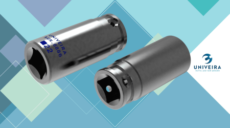 UN.6886 Douille à chocs carré de ■22 pour tirefond entrainement ■23.5mm