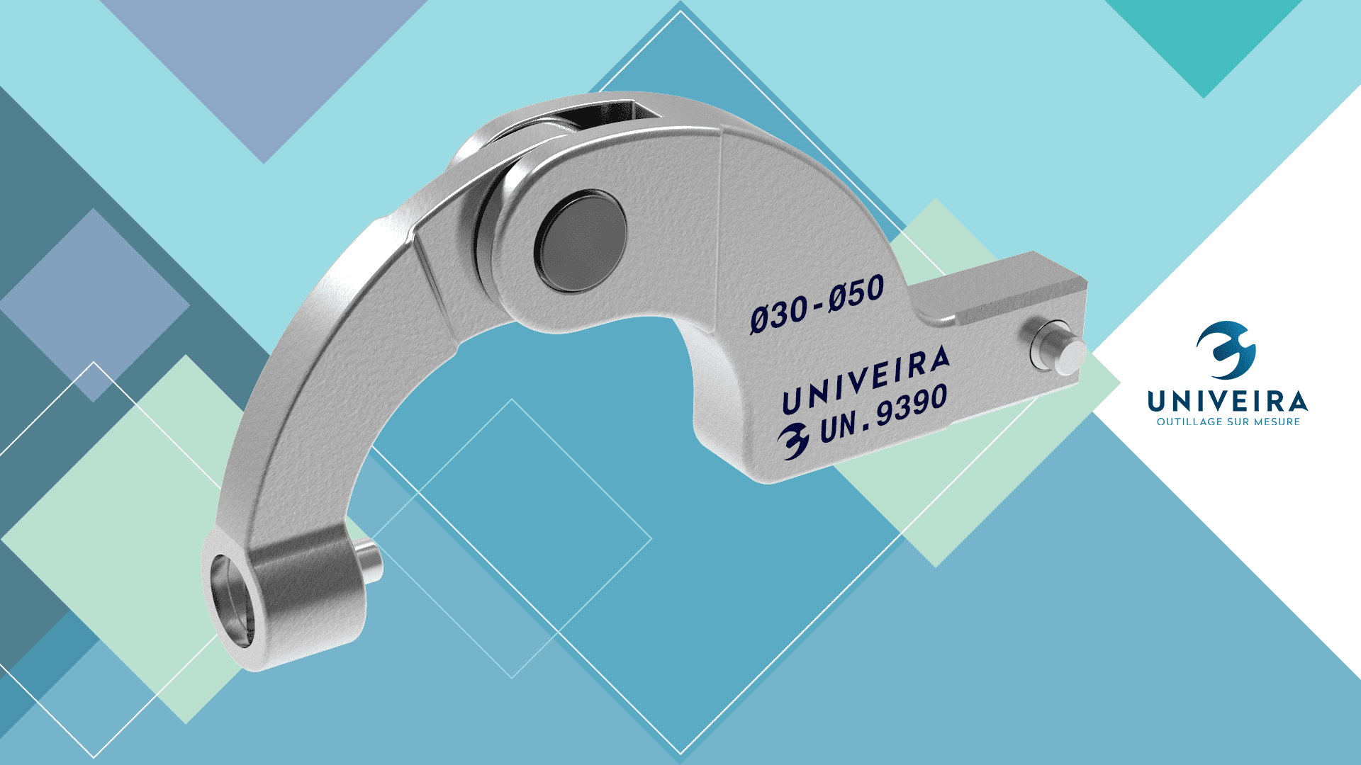 UN.9390 Embout articulé à ergot pour écrou Ø35-Ø50 attachement 9×12