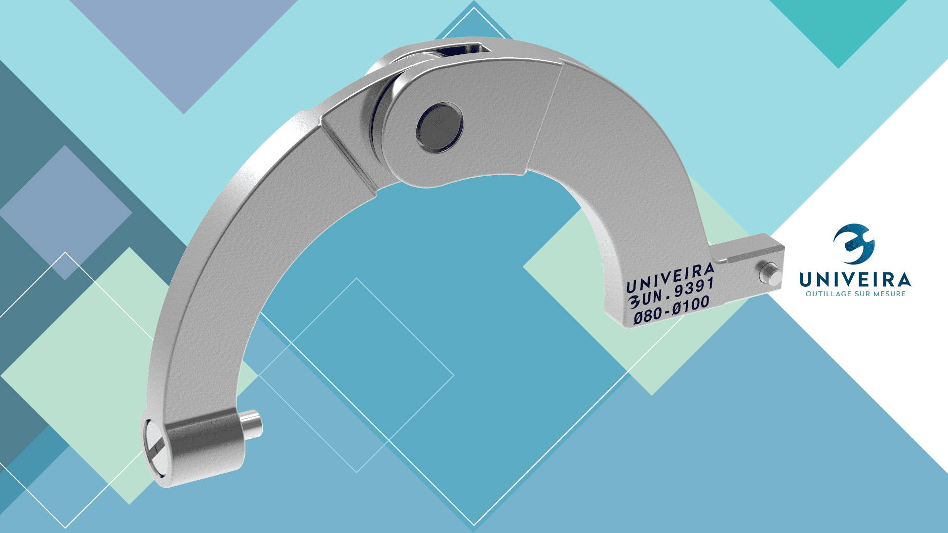 UN.9391 Embout à ergot articulé Ø80-Ø100 attachement 9×12